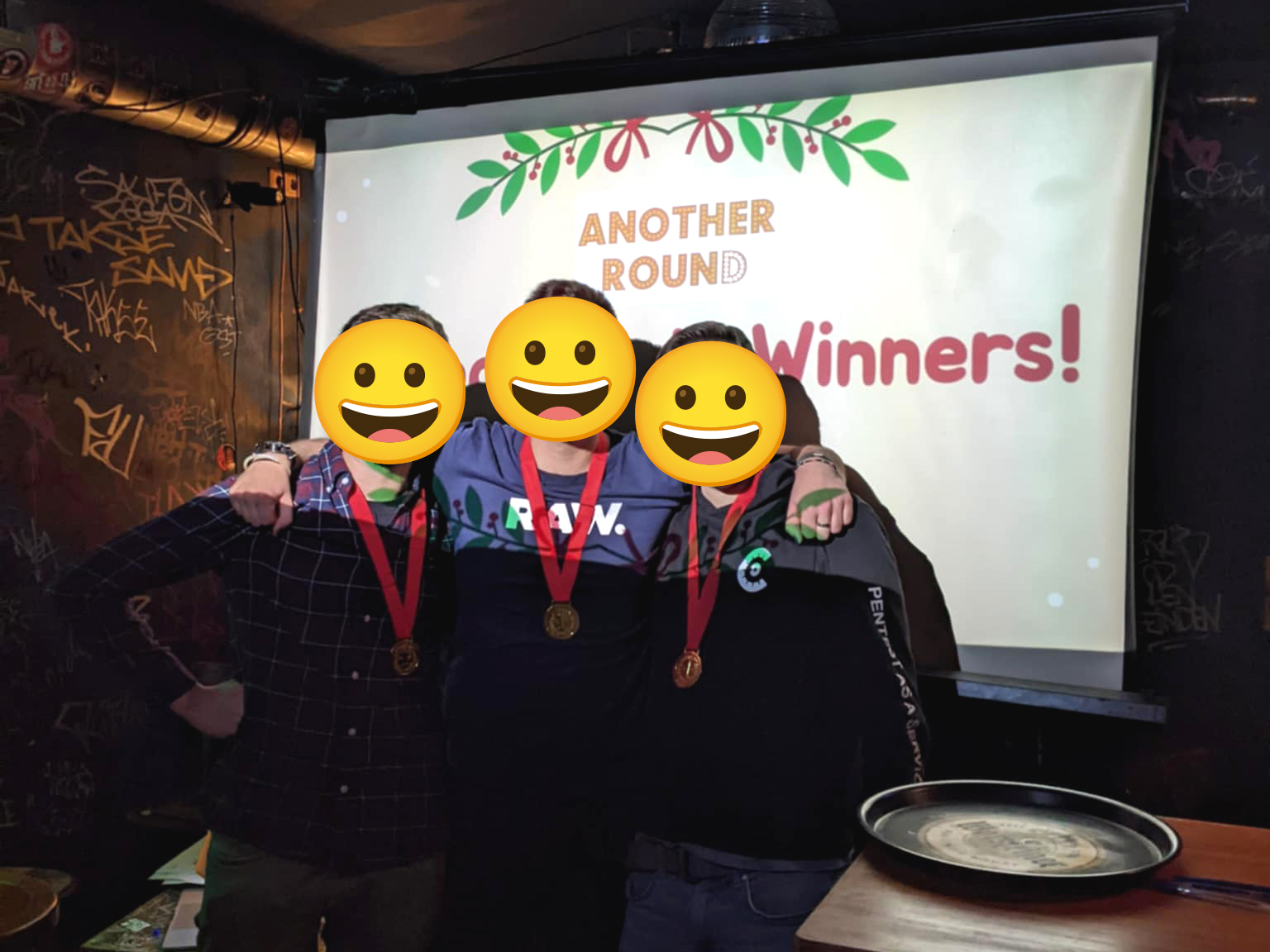 Winning team at Cobalt.io Winter Party